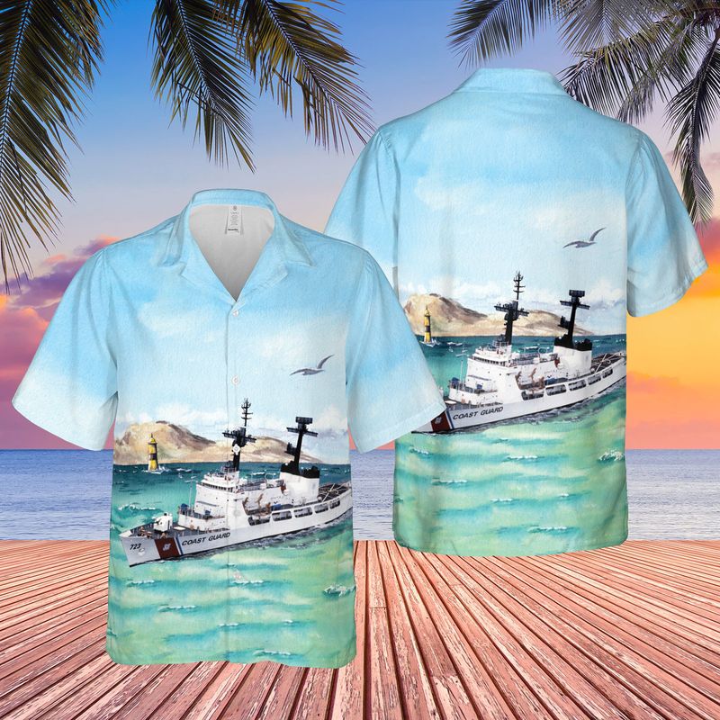 United States Coast Guard Cutter Rush WHEC-723 Hawaiian Shirt