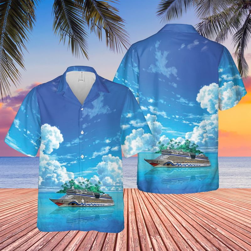 German AIDA Cruises AIDAdiva Hawaiian Shirt