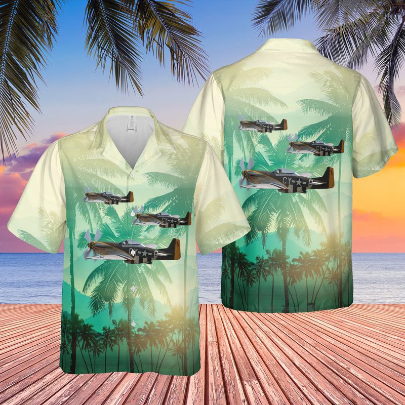 US Air Force TF-51D-25 Mustang 44-84847 Miss Velma Hawaiian Shirt