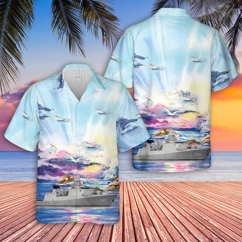 Royal Netherlands Navy HNLMS De Zeven Provincien F802 Hawaiian Shirt