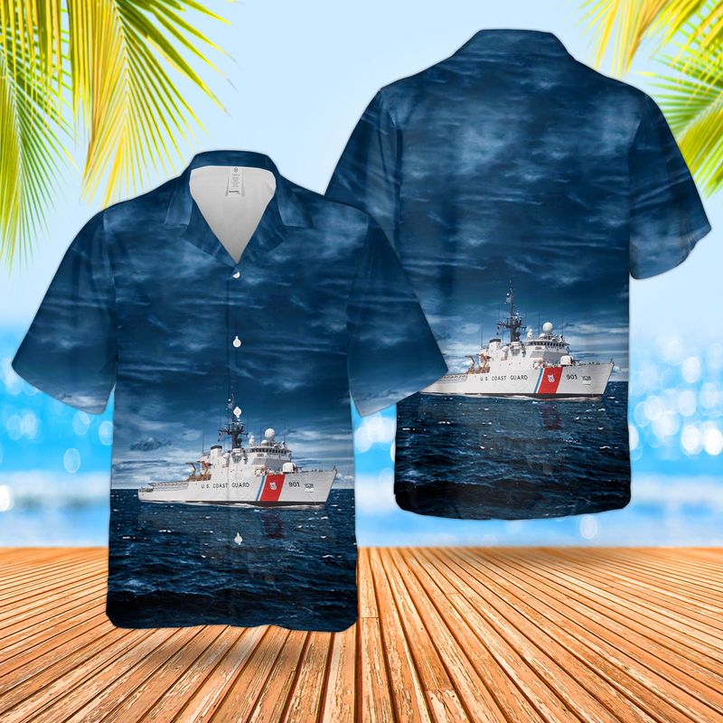 United States Coast Guard USCGC Bear WMEC-901 Reliance-class cutter Hawaiian Shirt