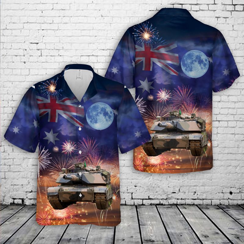 Australian Army M1A1 Abrams 1st Armoured Regimen Australia Day Hawaiian Shirt