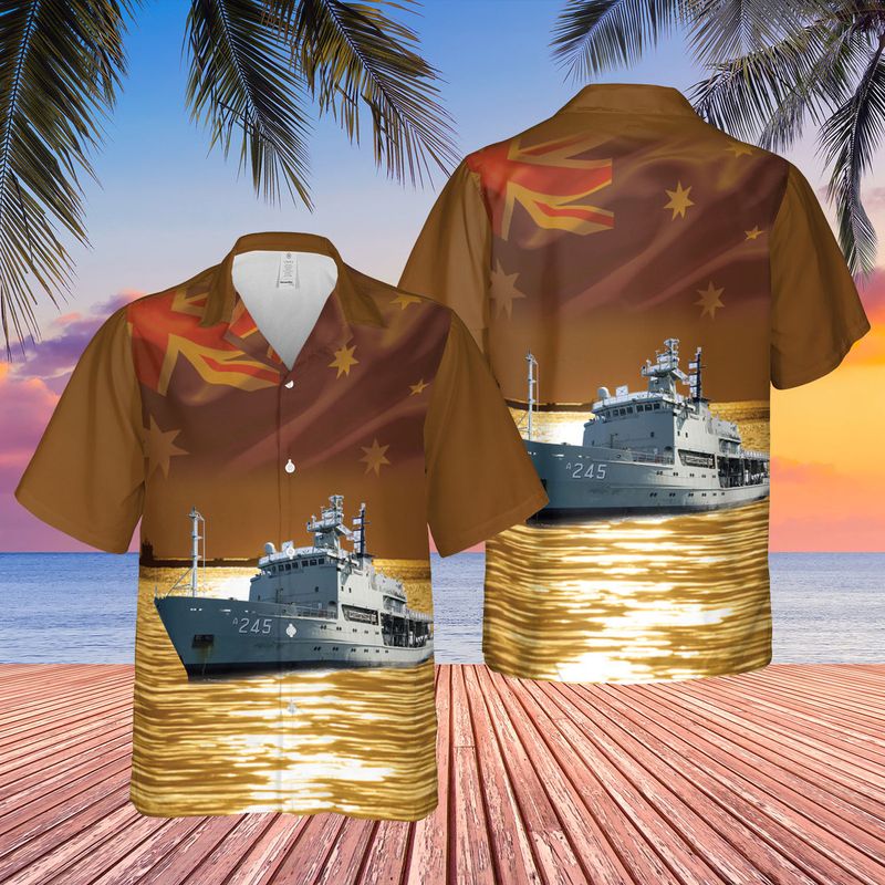 Royal Australian Navy HMAS Leeuwin A 245 Hawaiian Shirt