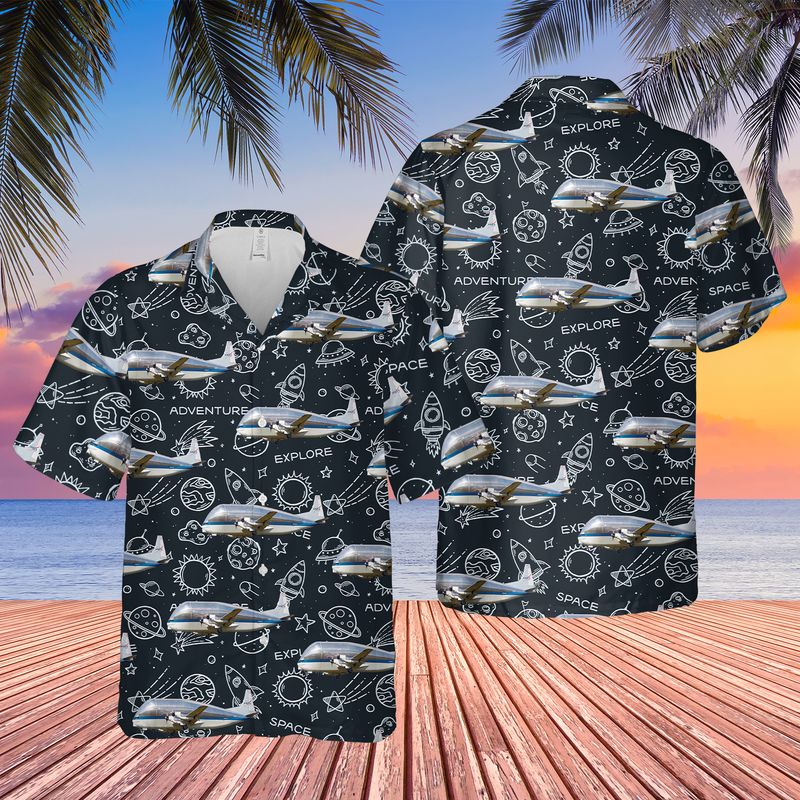 United States - National Aeronautics and Space Administration NASA Aero-Spacelines 377SGT Super Guppy Hawaiian Shirt