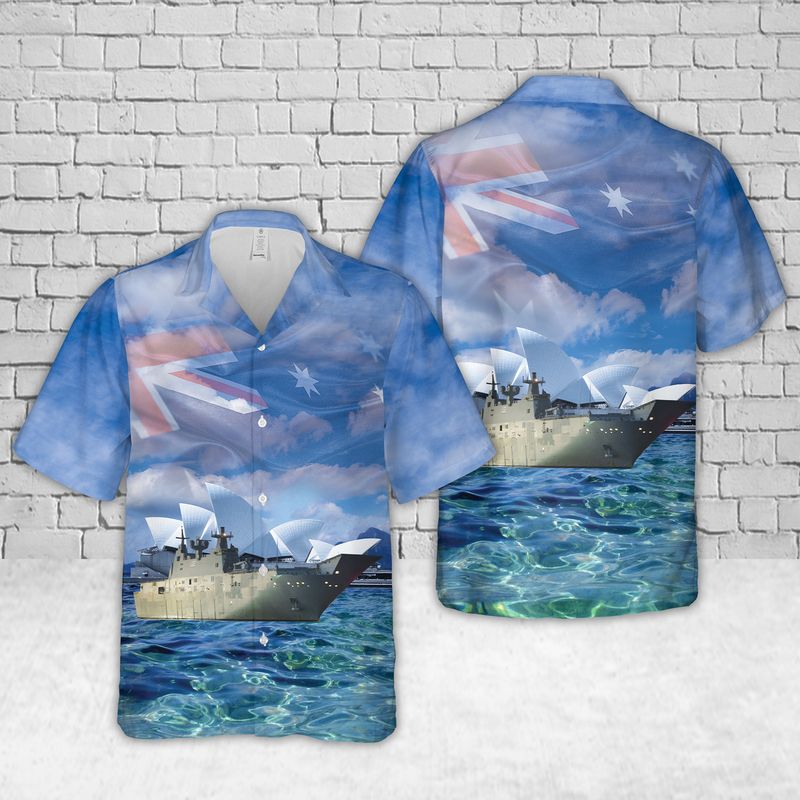 Royal Australian Navy HMAS Canberra L02 Australia Day Hawaiian Shirt