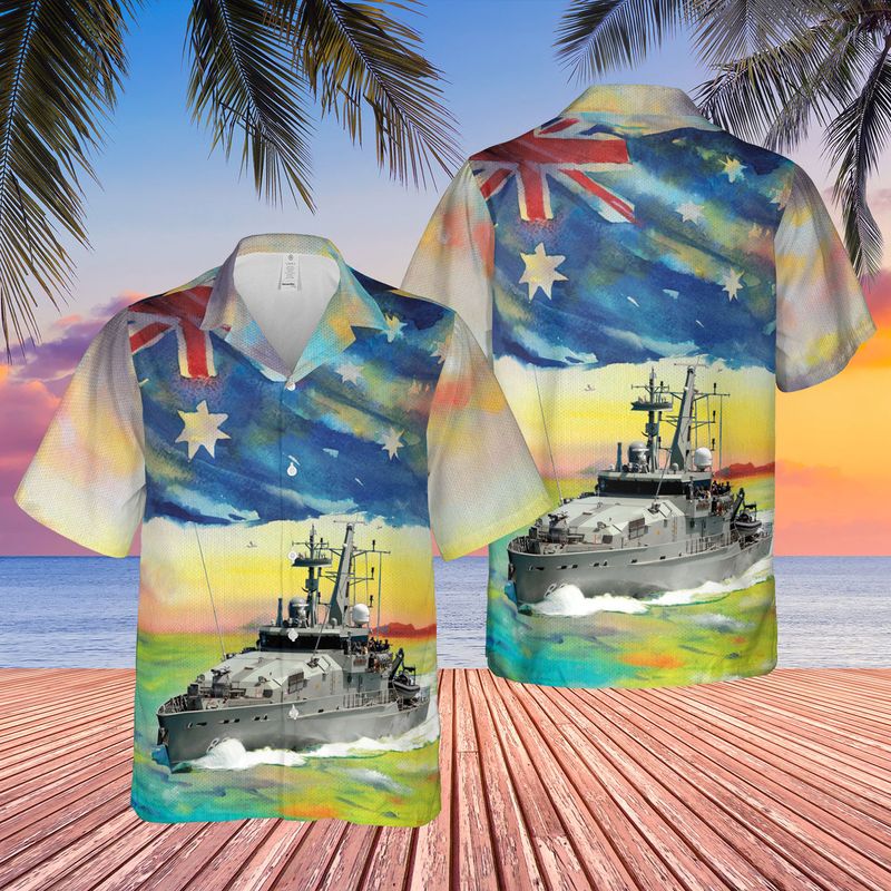 Royal Australian Navy HMAS Maitland P88 Hawaiian Shirt