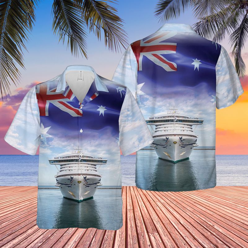 PO Cruises Australia Pacific Adventure Australia Day Hawaiian Shirt