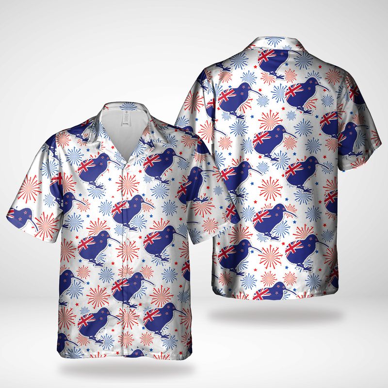 TNLT2712BC06 New Zealand Waitangi Day Kiwi Bird Hawaiian Shirt