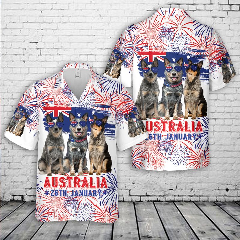 Australian Cattle Dog Heeler Australia Day Hawaiian Shirt