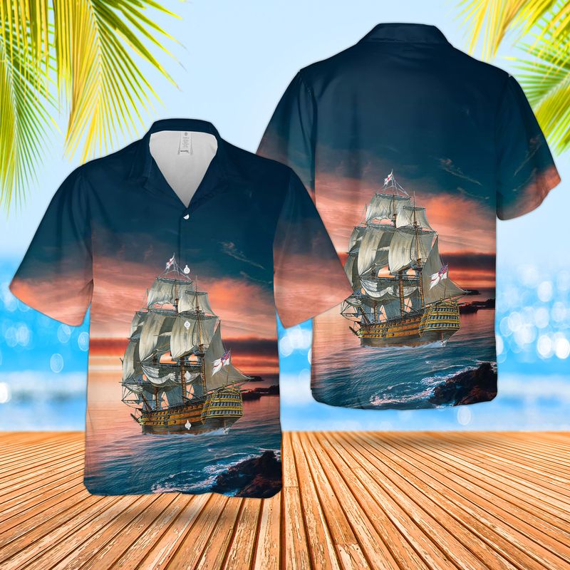 Royal Navy RN HMS Victory Hawaiian Shirt