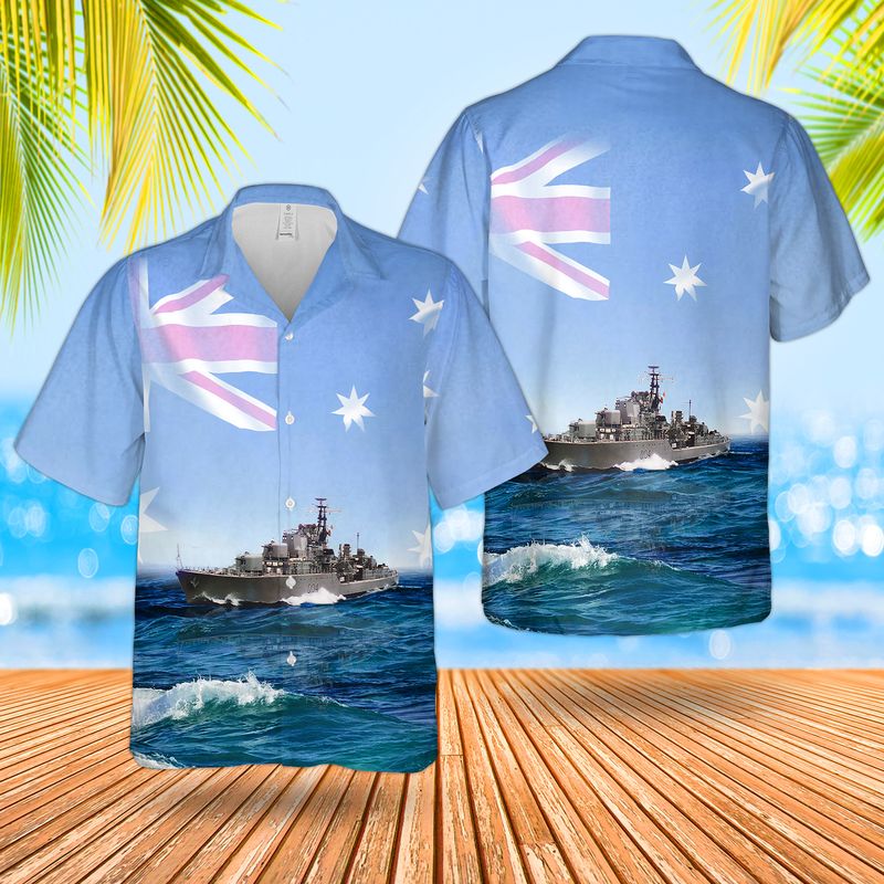 Royal Australian Navy RAN HMAS Voyager D04 Daring-class Destroyer Hawaiian Shirt