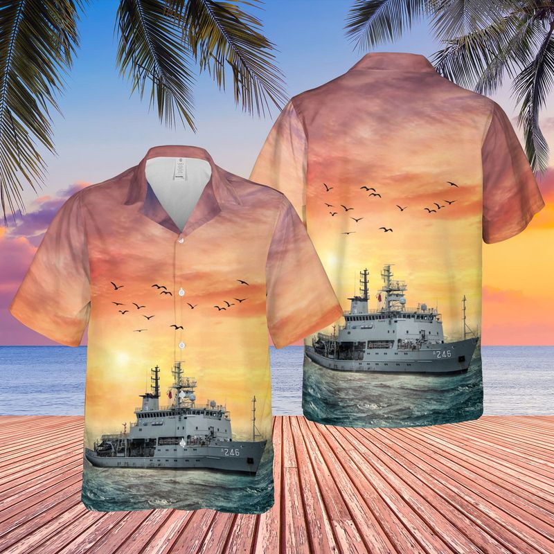 Royal Australian Navy HMAS Melville A 246 Hawaiian Shirt