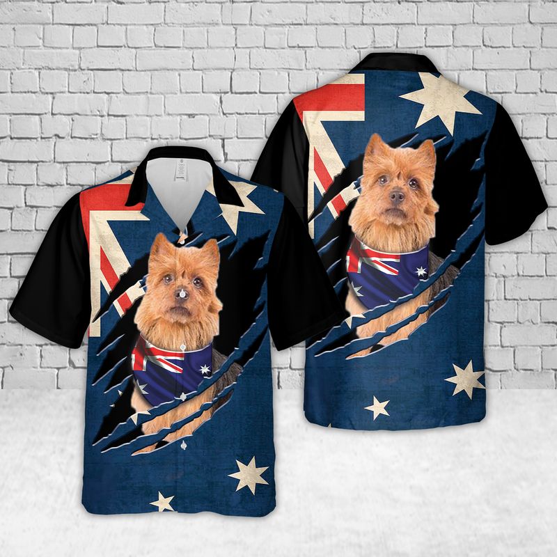 Australian Terrier Australia Day Hawaiian Shirt