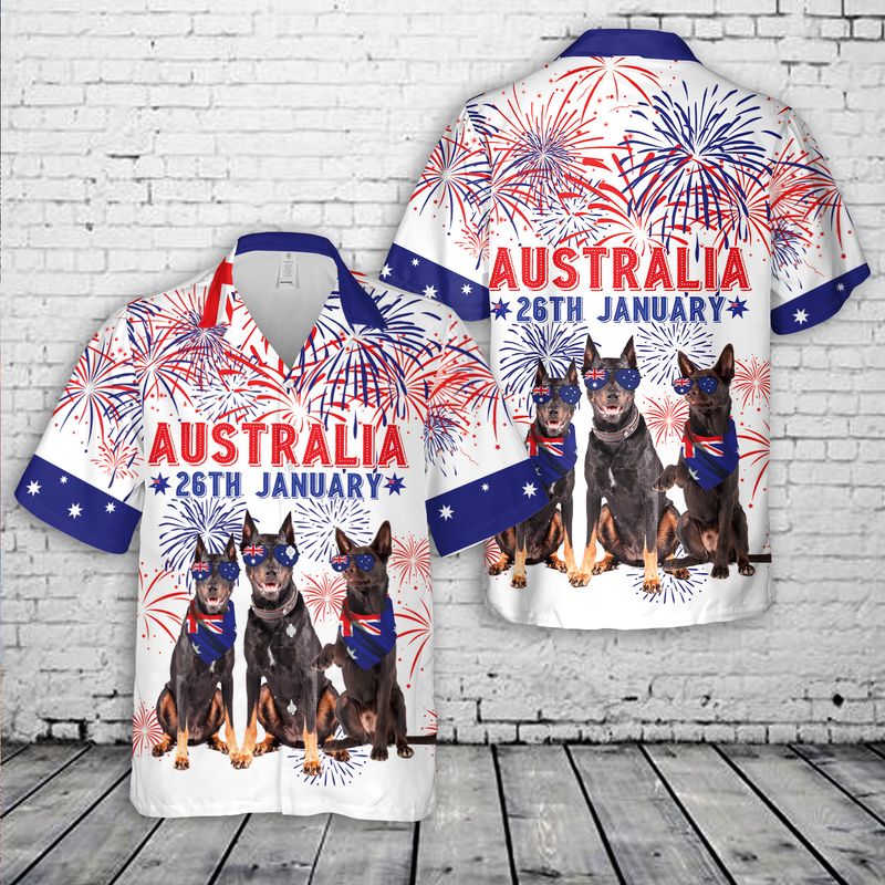 Australian Kelpie Australia Day Hawaiian Shirt