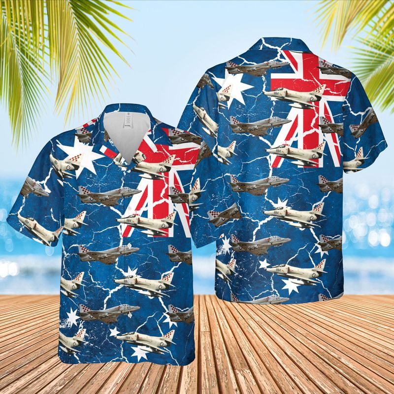 Royal Australian Navy McDonnell Douglas A-4G Skyhawk Australia Day Hawaiian Shirt