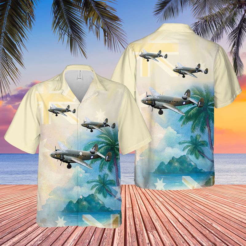 Royal Australian Air Force Lockheed Hudson Mk III The Tojo Busters Australia Day Hawaiian Shirt
