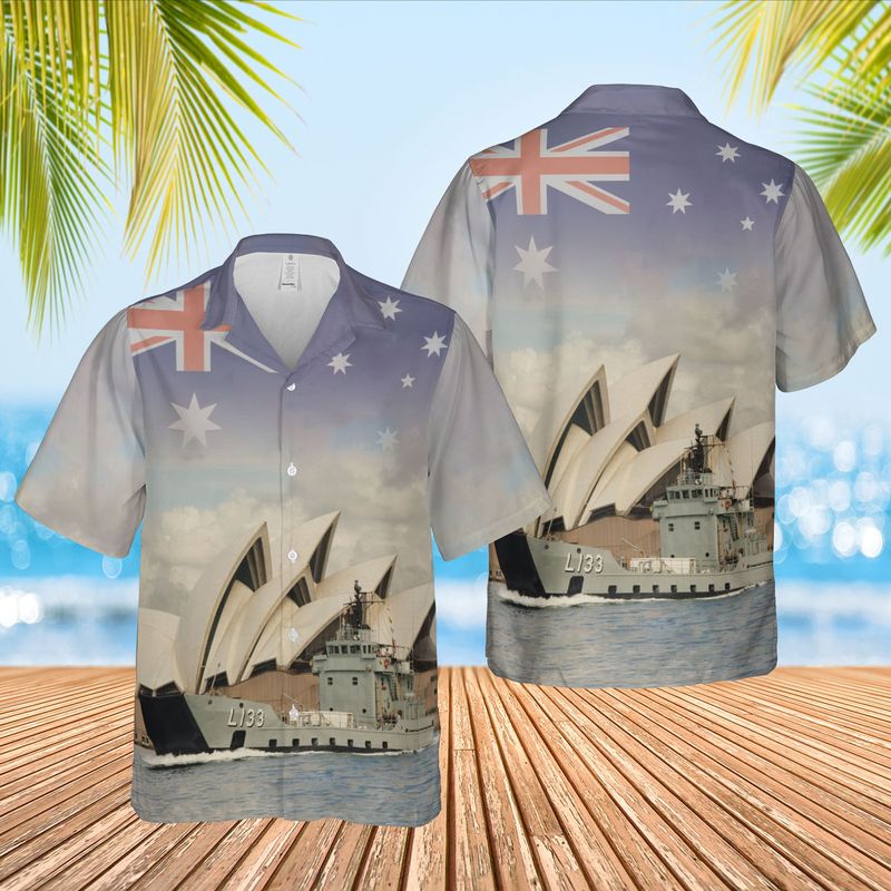 Royal Australian Navy HMAS Betano L133 Australia Day Hawaiian Shirt