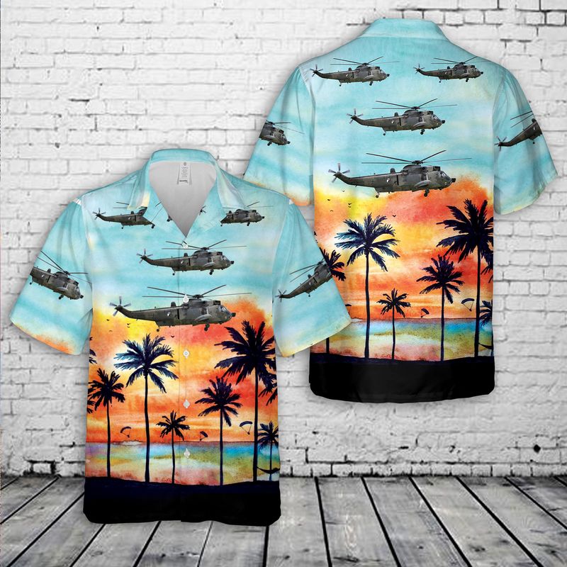 German Navy Sikorsky S-61 Sea King Rescue Helicopter Hawaiian Shirt