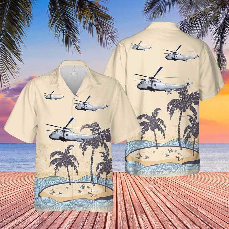 Spain Spanish Navy Sikorsky SH-3H Sea King Hawaiian Shirt