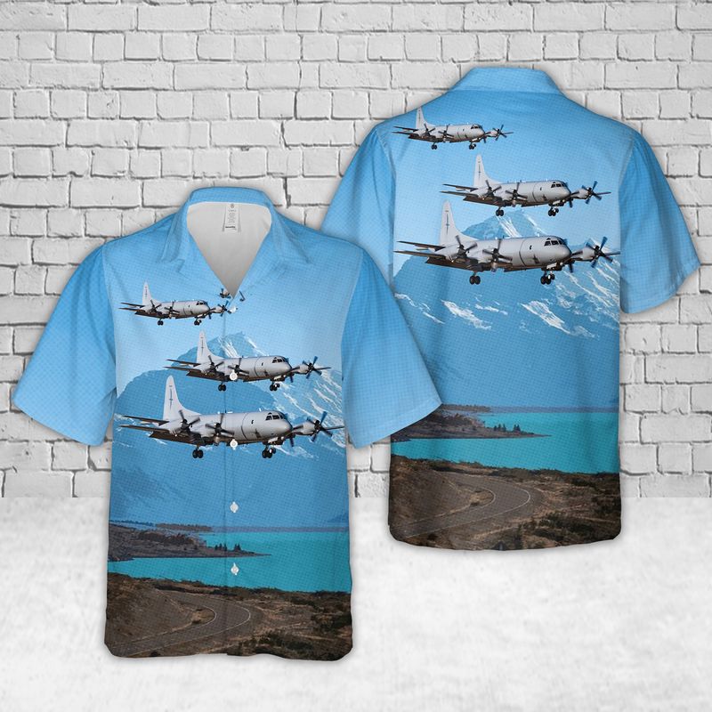 Royal New Zealand Air Force Lockheed P-3K Orion Hawaiian Shirt