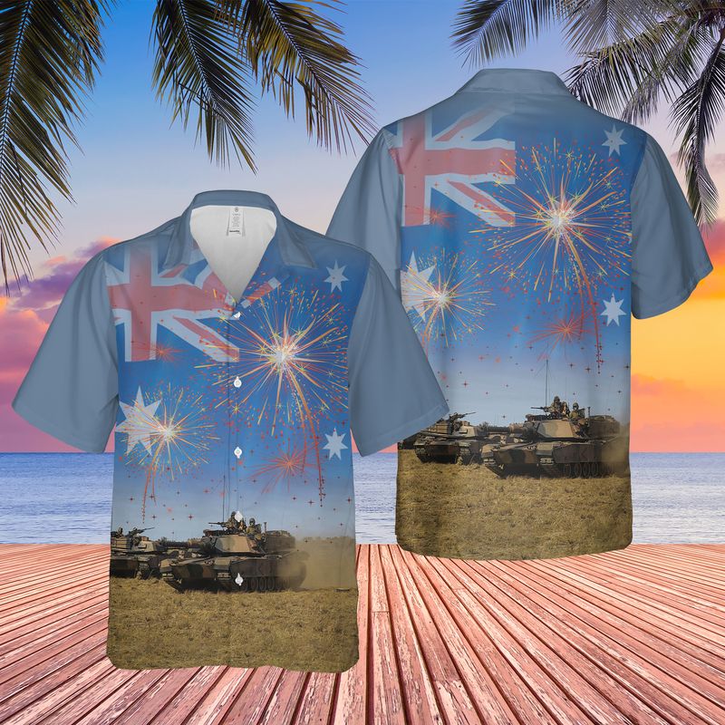 Australian Army M1 Abrams Main Battle Tank Australia Day Hawaiian Shirt