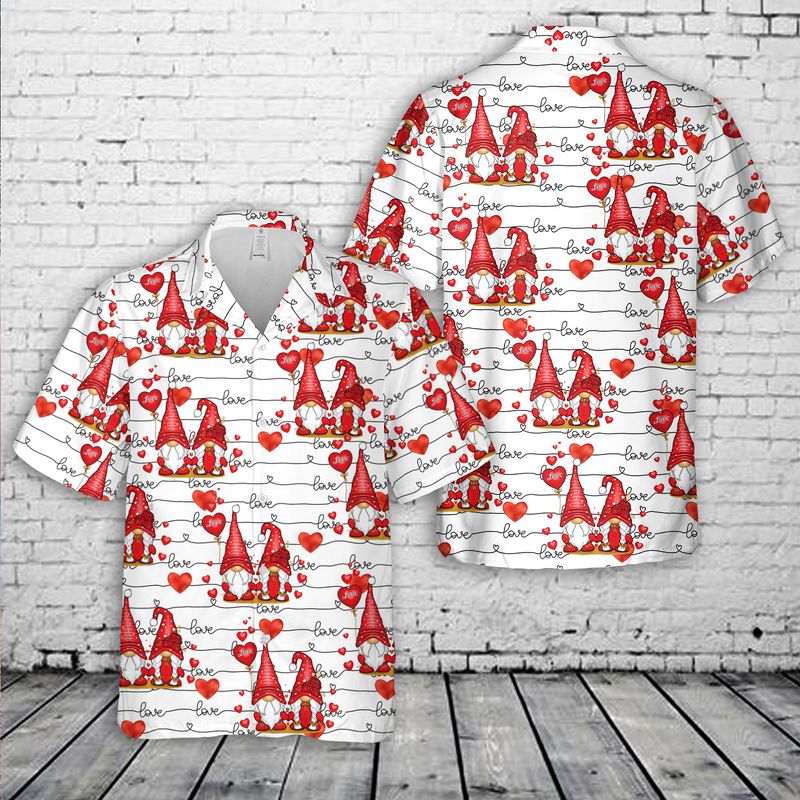 Valentines Gnomes Hawaiian Shirt
