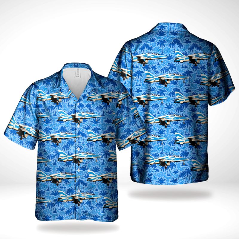 Finnish Air Force Ilmavoimat British Aerospace Hawk 51 Hawaiian Shirt