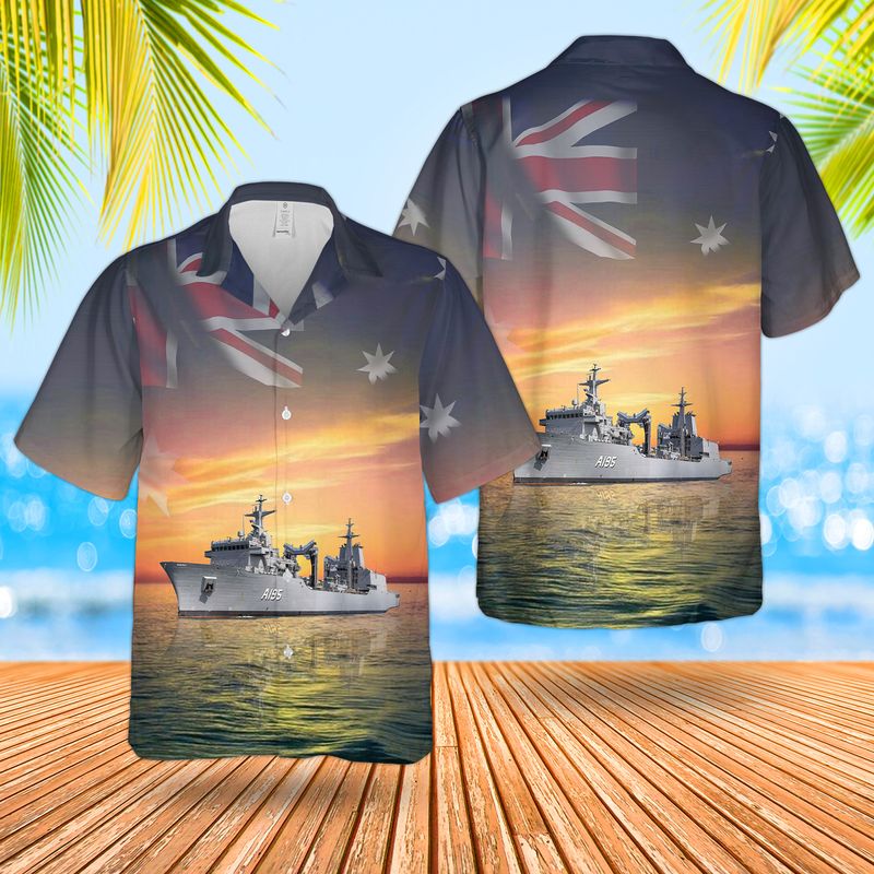 Royal Australian Navy RAN HMAS Supply A195 Supply-class Replenishment oiler Hawaiian Shirt