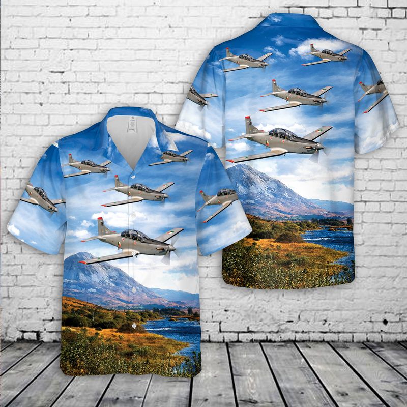 Irish Air Corps Pilatus PC-9M Hawaiian Shirt