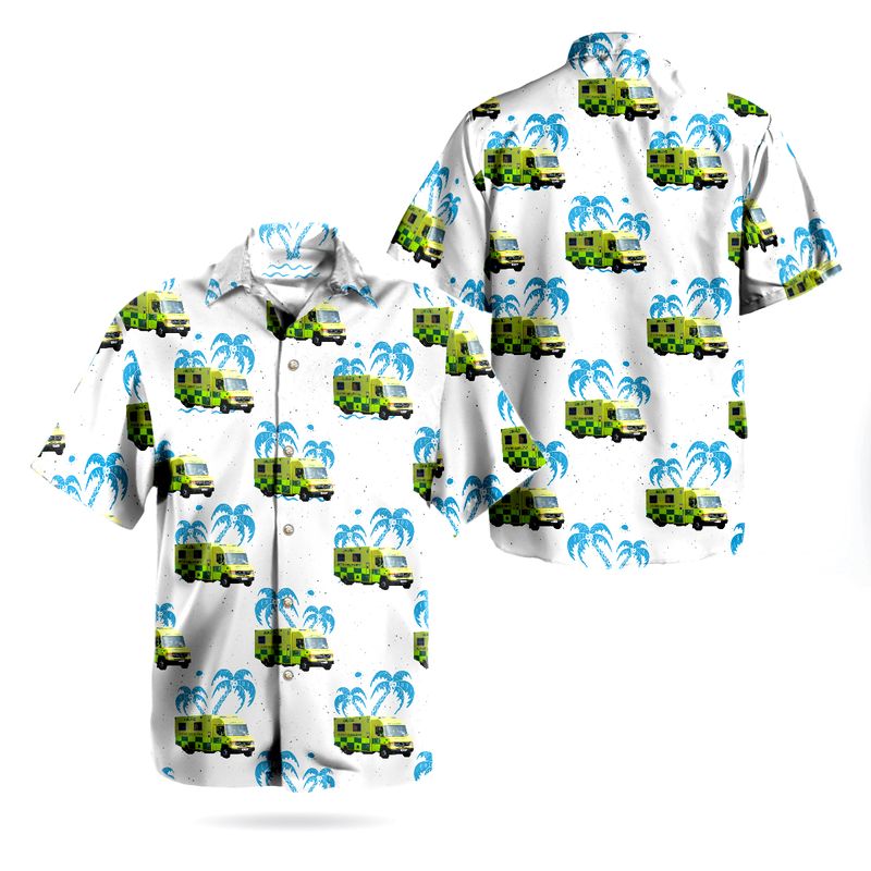 Isle of Wight NHS Trust Mercedes Vario Jumbulance Hawaiian Shirt