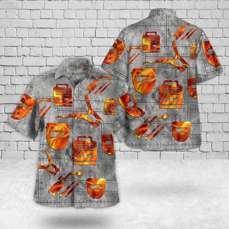 Welder Welds Metal Hawaiian Shirt