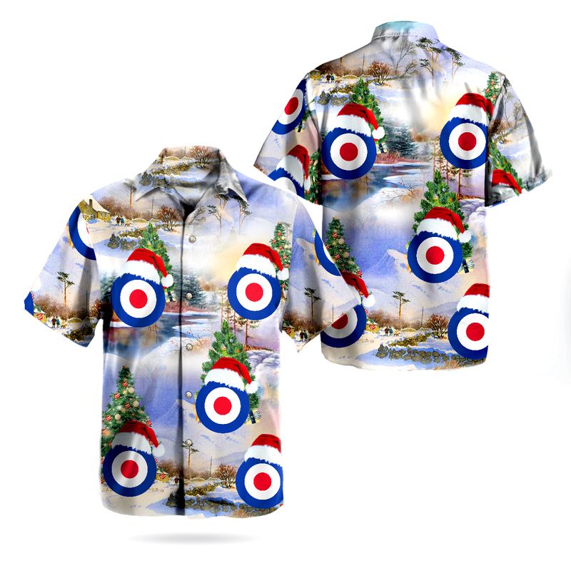 Christmas Royal Air Force Roundel Hawaiian Shirt