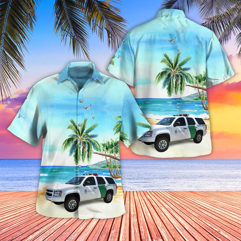 US Border Patrol Chevrolet Tahoe Hawaiian Shirt
