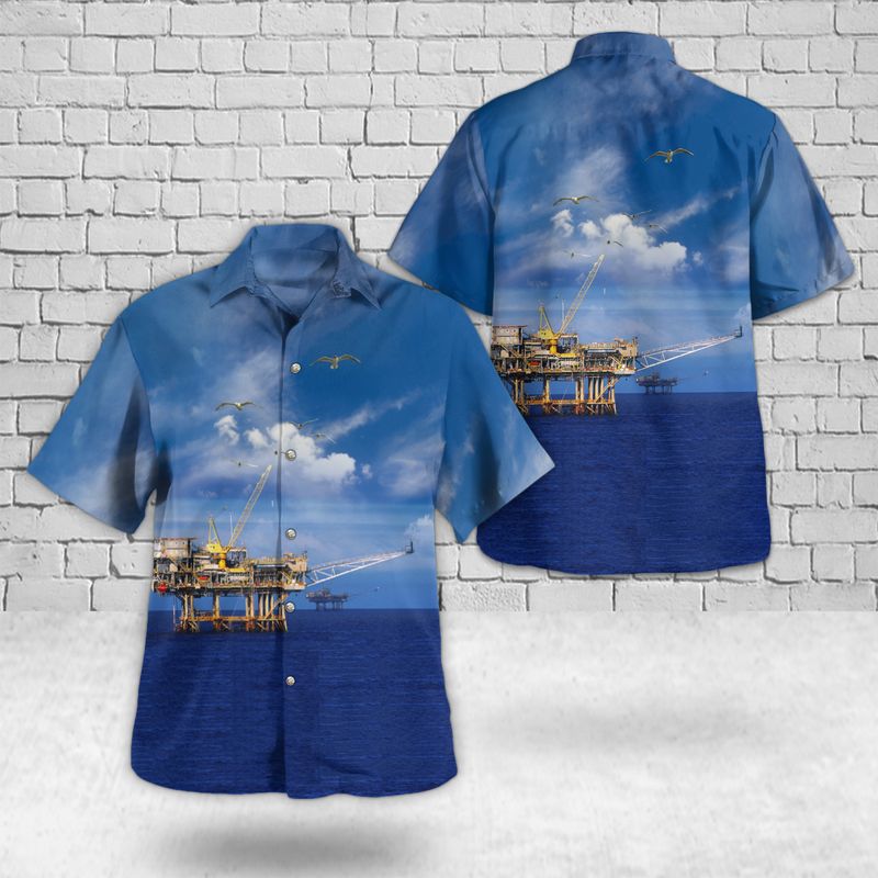 Australia Offshore Drilling Rig Hawaiian Shirt