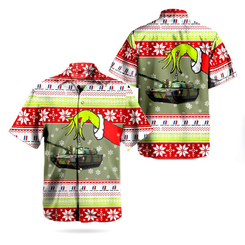 Armee de Terre Leclerc Main Battle Tank Ugly Christmas Hawaiian Shirt