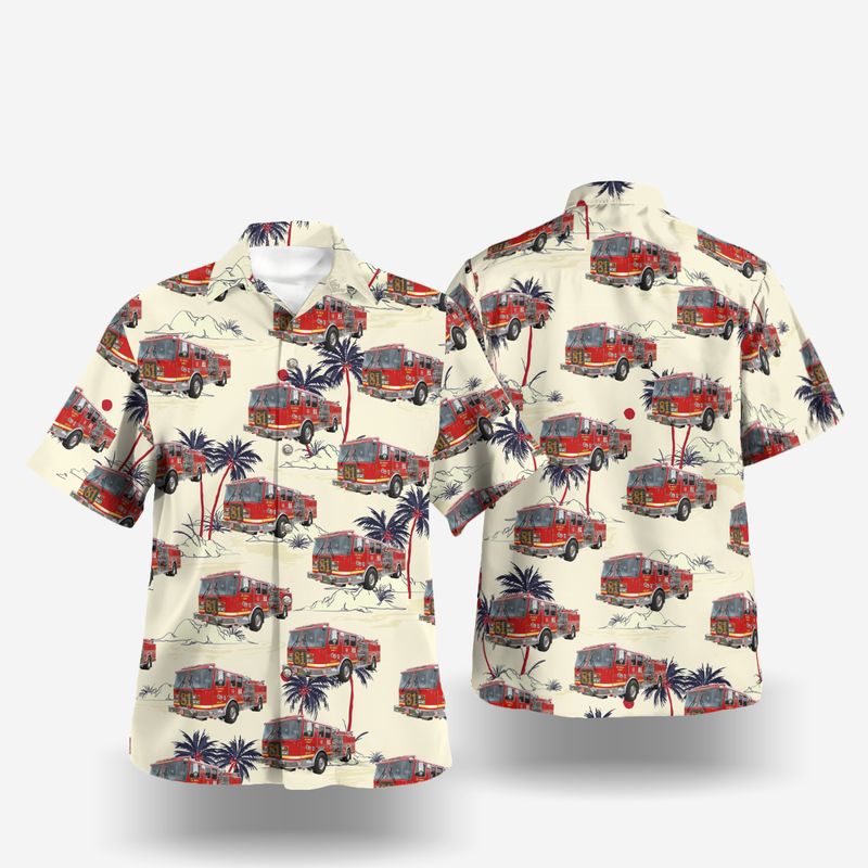 Los Angeles County California Los Angeles County Fire Department Fire Station 81 Hawaiian Shirt