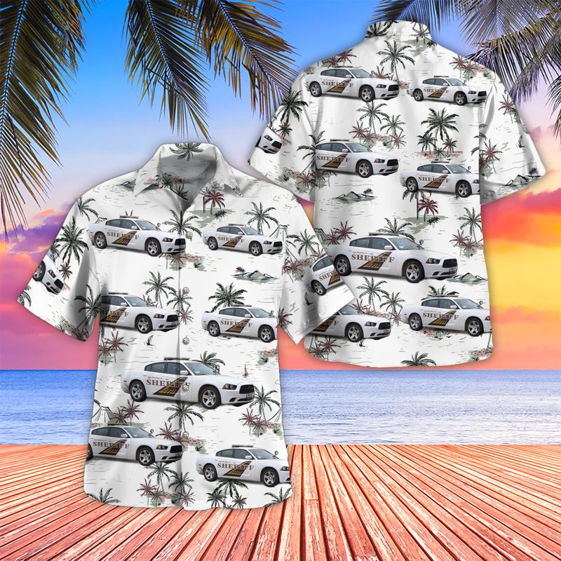 Cape Girardeau County Sheriff Dodge Charger Hawaiian Shirt