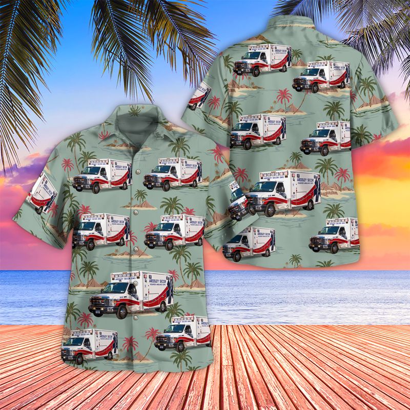 Ardsley Westchester County New York Ardsley-Secor Volunteer Ambulance Corps Hawaiian Shirt