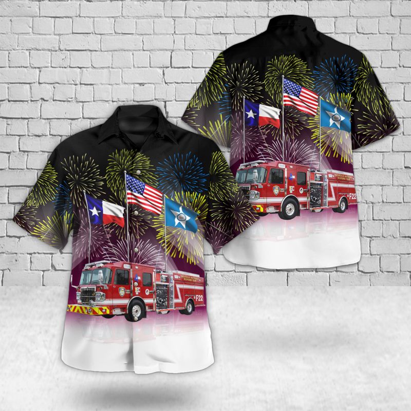 Houston Fire Department Hawaiian Shirt