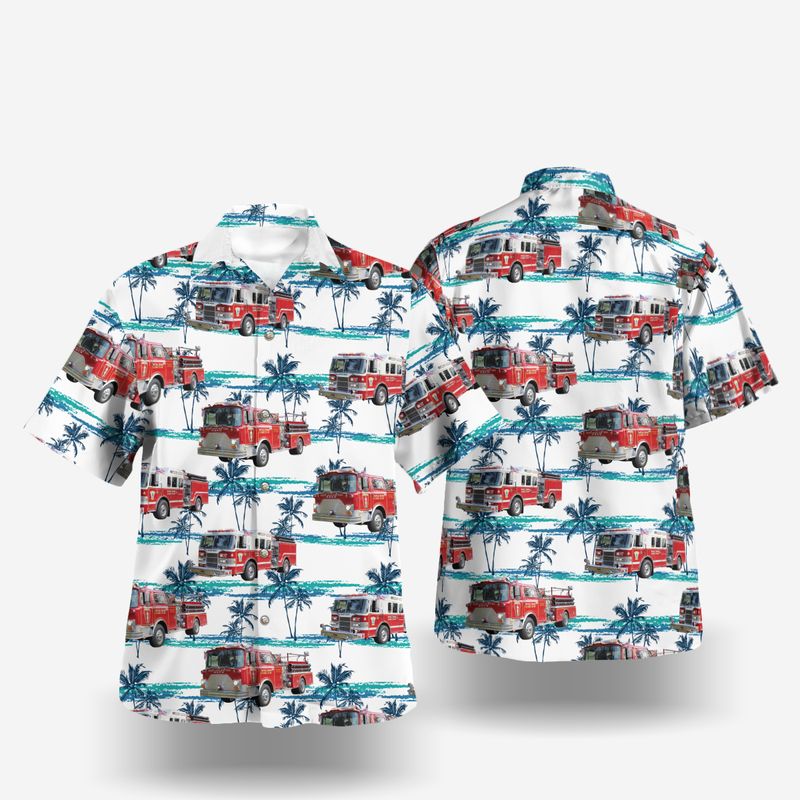 Mount Kisco Westchester County New York Mutual Engine Hose Co 1 Hawaiian Shirt