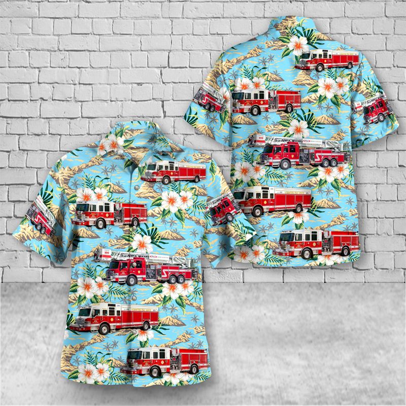 Webster Monroe County New York North East Joint Fire District Hawaiian Shirt