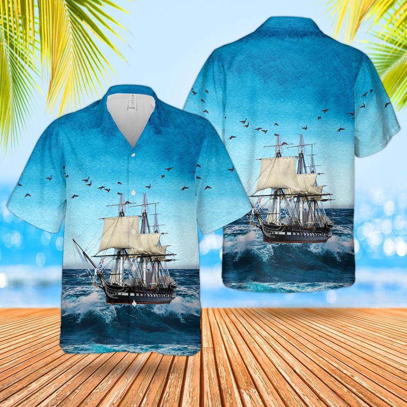 United States Navy USS Constitution Hawaiian Shirt