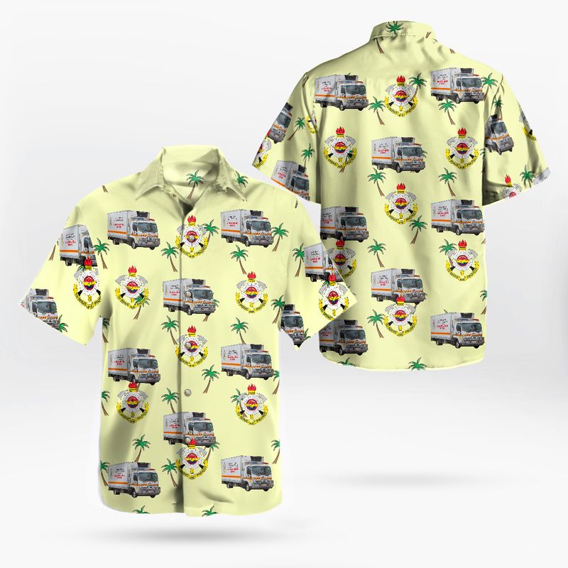 Northern Territory Fire and Rescue Service NTFRS Hazardous Material Response Unit Hawaiian Shirt