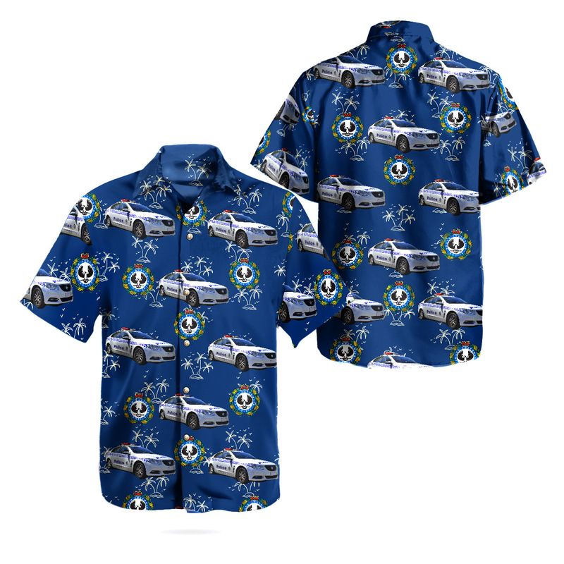 South Australia Police SAPOL Patrol Car Hawaiian Shirt