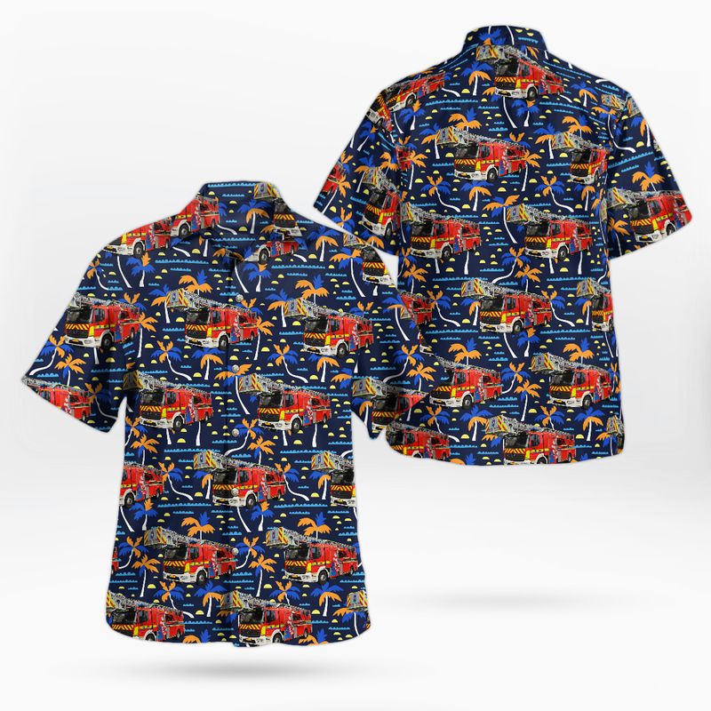 Grand-Ducal Fire and Rescue Corps of Luxembourg CGDIS Hawaiian Shirt