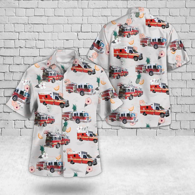 Justice Cook County Illinois Roberts Park Fire Protection District Hawaiian Shirt BDT0036