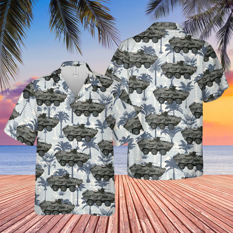 Austrian Armed Forces Radpanzer Pandur I Hawaiian Shirt BDT0023