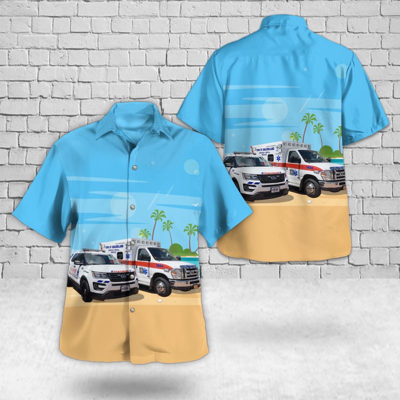 Albany County New York Guilderland EMS Hawaiian Shirt BDT0005