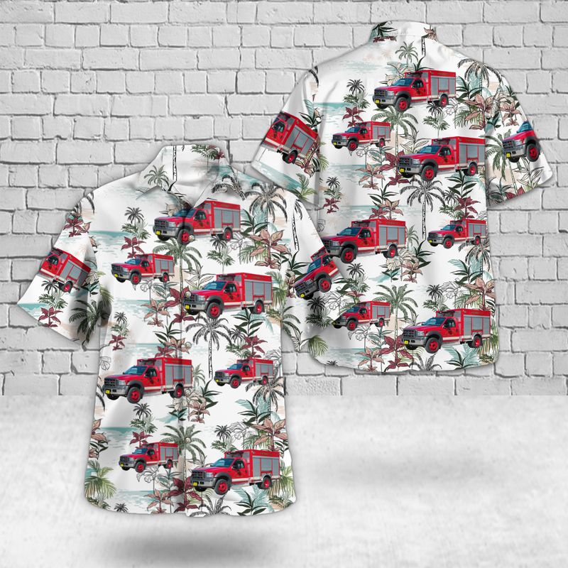 Florida, Charlotte County Fire Department Hazmat 12 Hawaiian Shirt ...