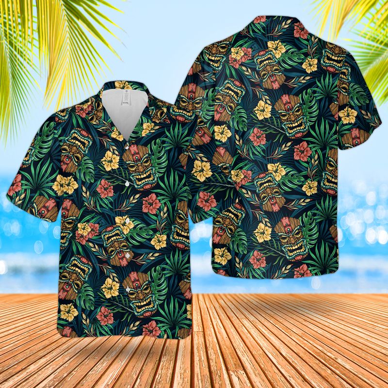 Tiki Hawaiian Shirt TRHH2907BG12